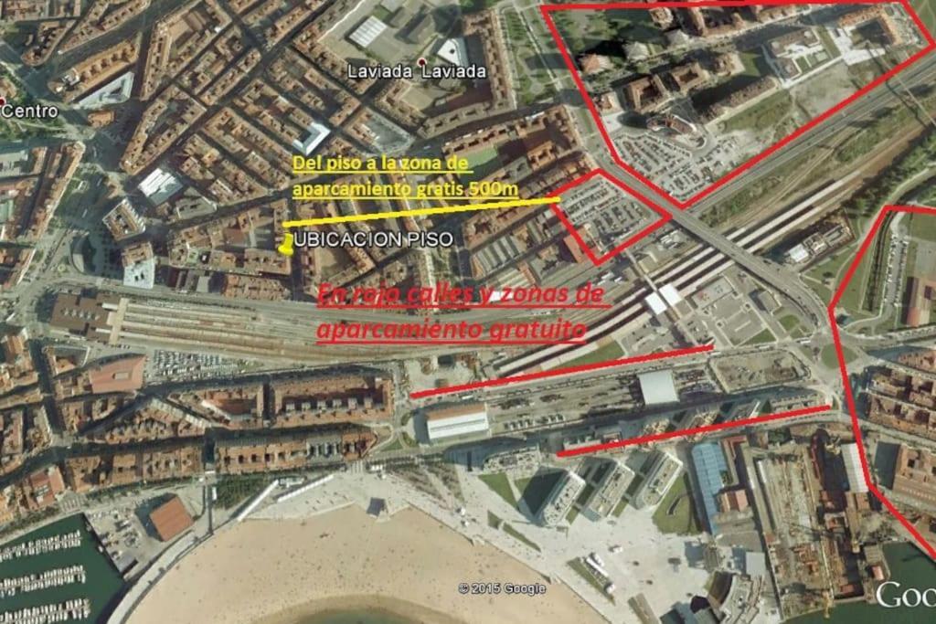A Un Paso De La Playa, Amplio Apartamento Gijón Buitenkant foto